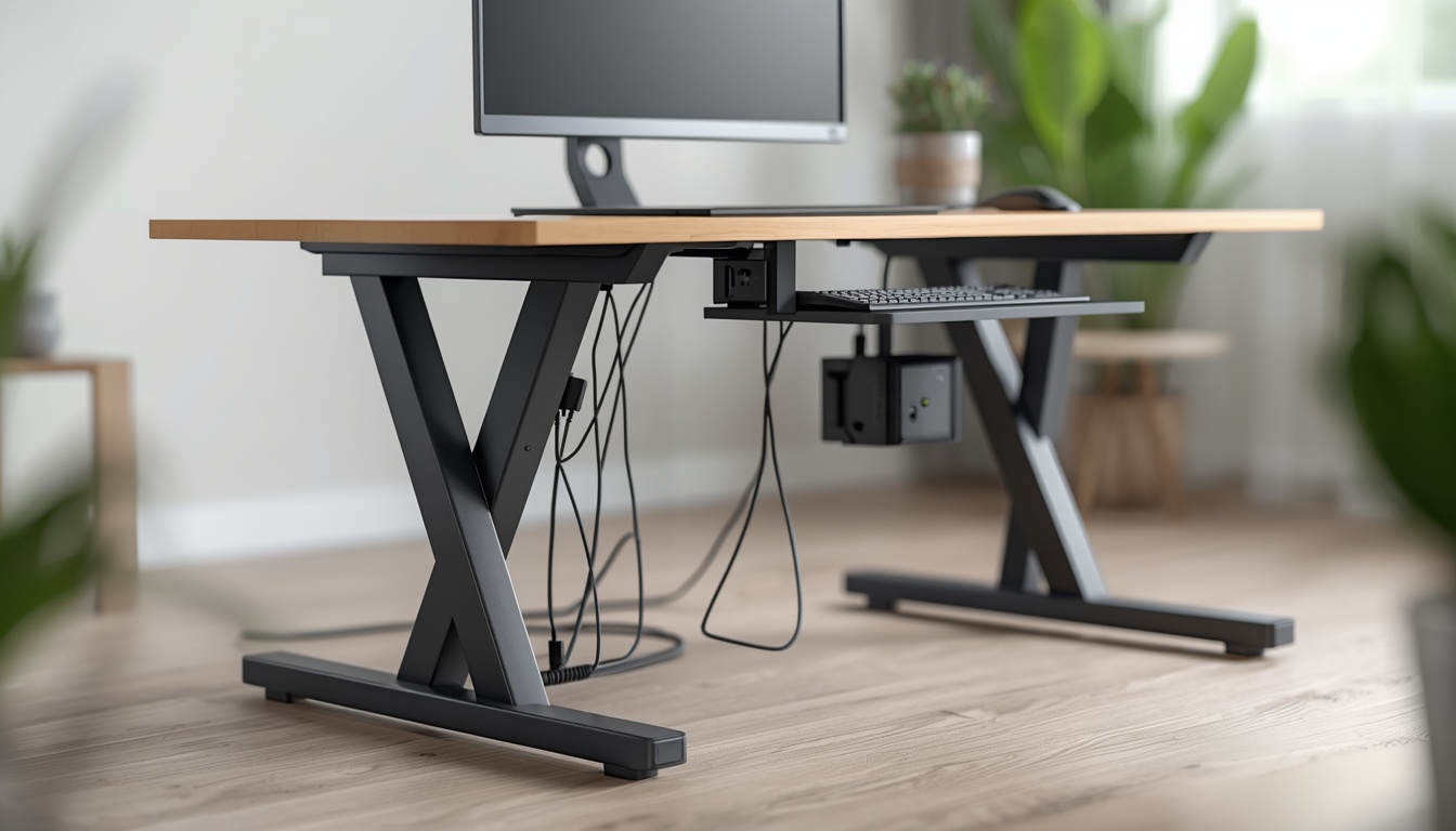 Growlyecoeu standing desk cable management